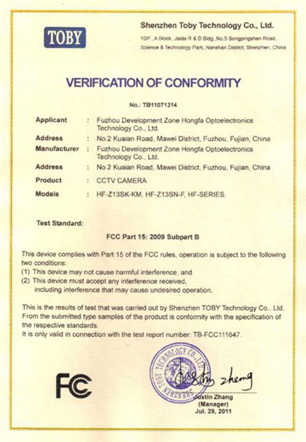 VERIFICACIÓN DE LA CONFORMIDAD